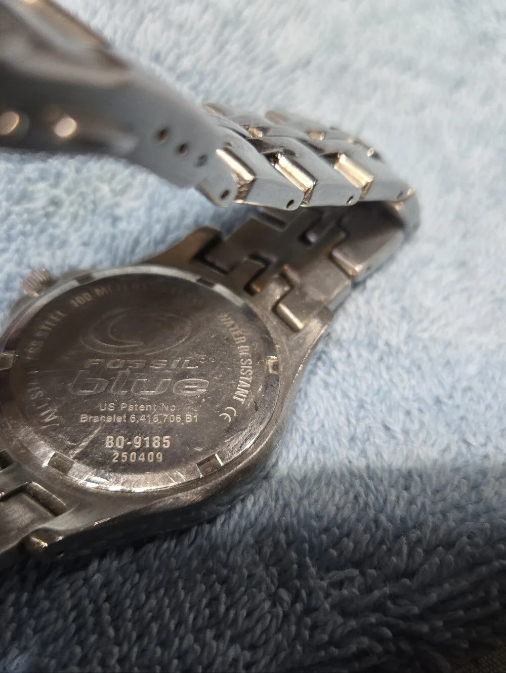Mens Fossil Blue Watch BQ9185